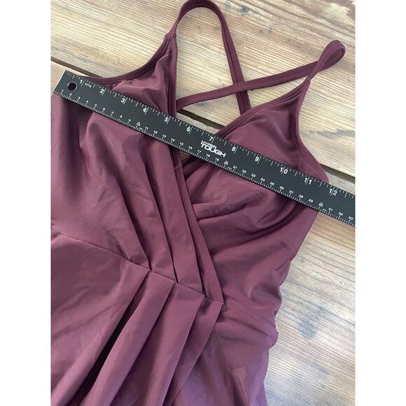 Cupshe One Piece Modest Bathing Suit Womens S Wine Color - Picture 7 of 8